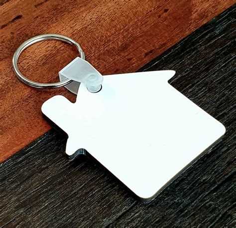 blank sublimation metal house shaped keychain|blank keychains for cricut.